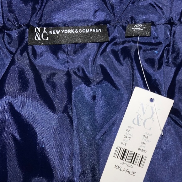 New York & Company Sequin Blue Wide Leg Party Holiday Pants Plus Size XXL NEW - Picture 10 of 12